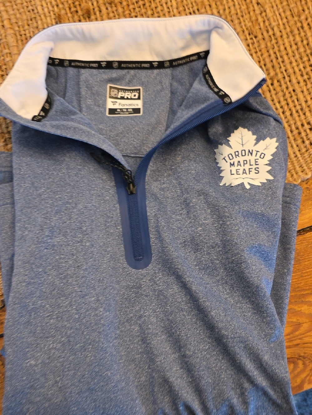 Fanatics Authentic Pro Toronto Maple Leafs Blue Quarter-Zip Pullover